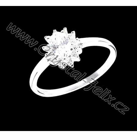 Luxusní stříbrný prsten ZIRCONIA, vel.7 (55 mm),  stříbro Ag925 RH + krabička