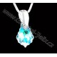 Stříbrné náušnice SWAROVSKI baroko BAROQUE Crystal Blue, visací puezty  Ag925