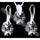 ŘETÍZEK + KVALITNÍ STŘÍBRNÝ SET JM zdobený krystaly SWAROVSKI SILVER NIGHT, anglické klapky, Ag925