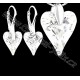 KVALITNÍ STŘÍBRNÁ SADA JM zdobená krystaly SWAROVSKI WILD HEART srdce ČIRÉ CAL,  stříbro Ag925