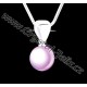 ŘETÍZEK + Stříbrný náhrdelník JM s perlou SWAROVSKI Lavender Pearl, šedofialová perla, stříbro Ag925 